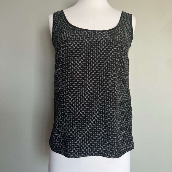 MASSIMO DUTTI Calidad Silk Tiny Floral Print Casual Workwear Tank Top Blouse 4 - Picture 1 of 9